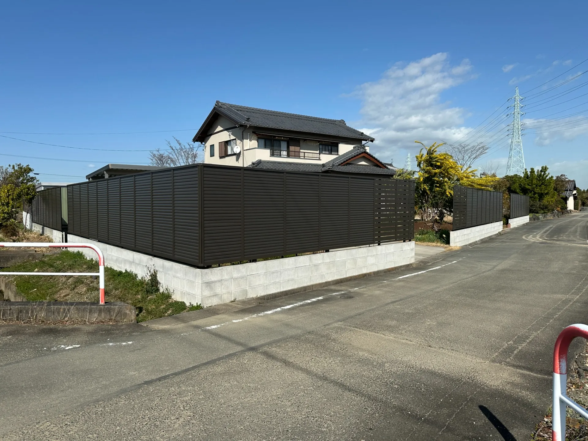 目隠しフェンス施工例