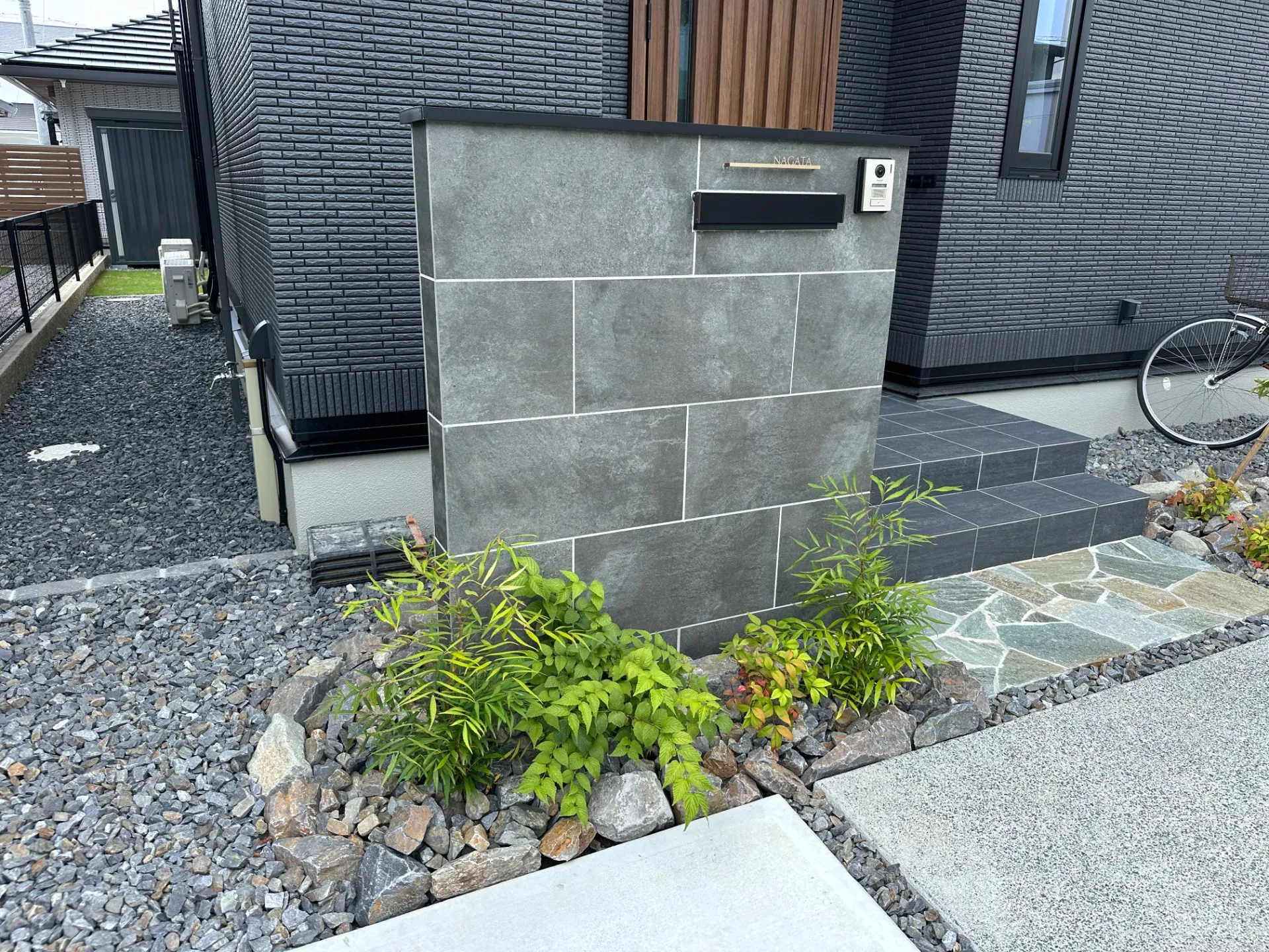 門柱の施工