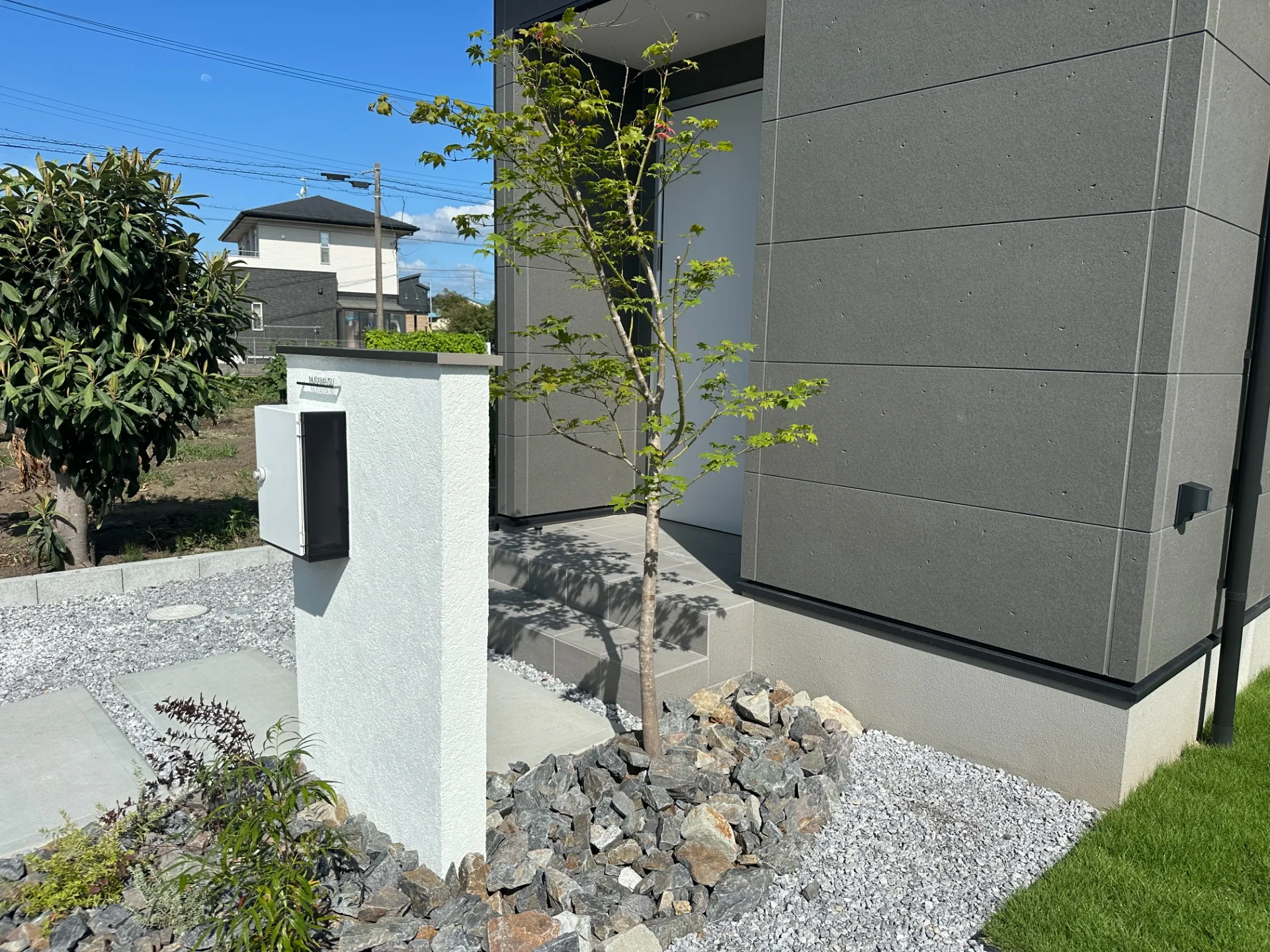 門柱の施工